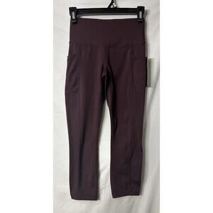 NWT Yogalicious Lux CY63211 Womens High Waist Side Pocket Capri Pants Size XS‎